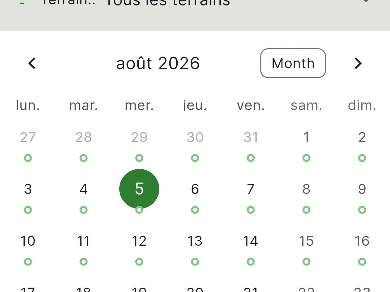Couleurs par statut