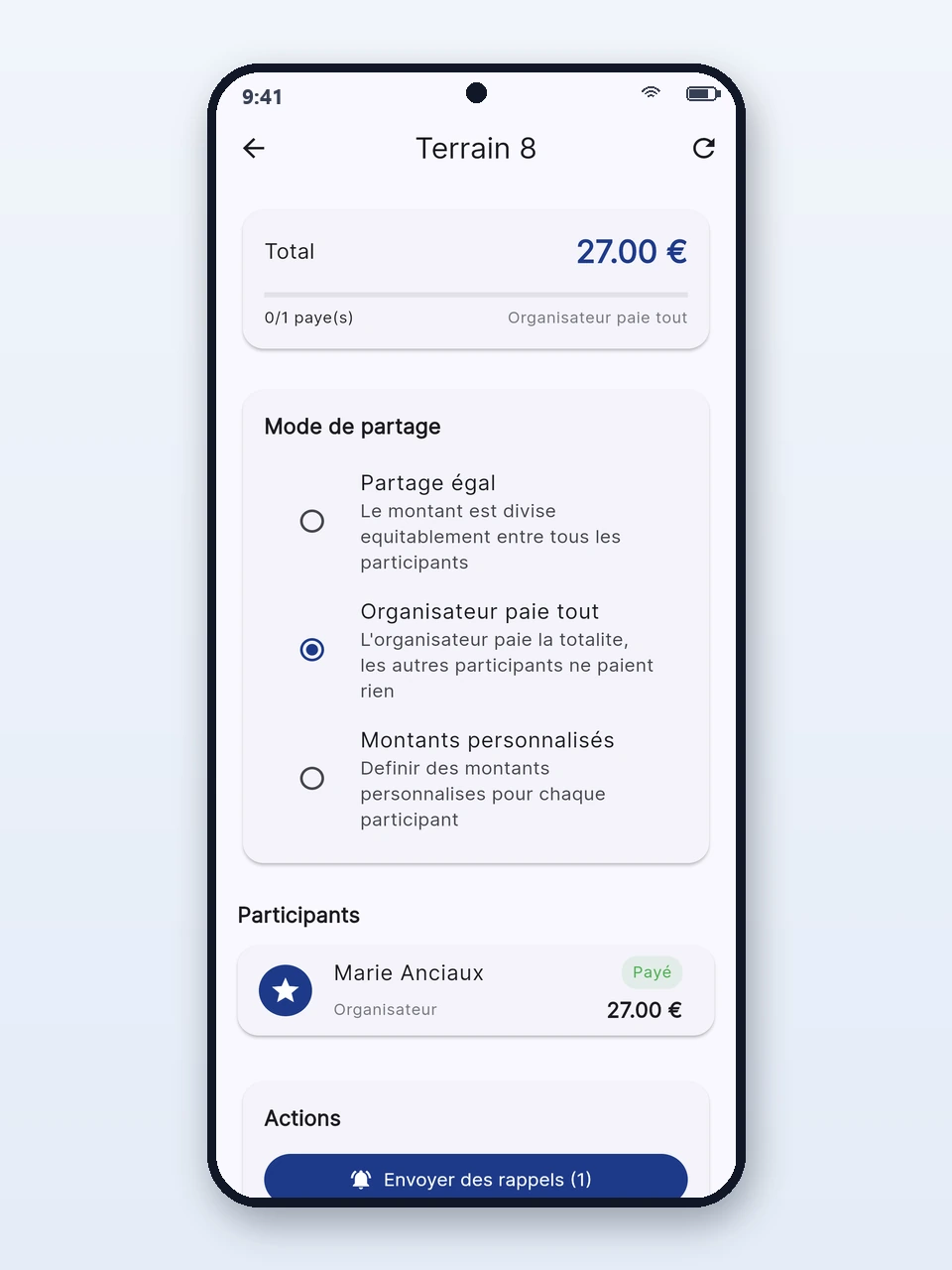 Paiement partagé